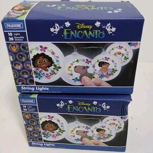 2 Boxes Disney ENCANTO Set of 10 Light Hanging String‎ Lights Reusable Stickers